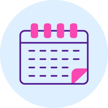 Takvim simgesi, vektör illüstrasyonu basit tasarım