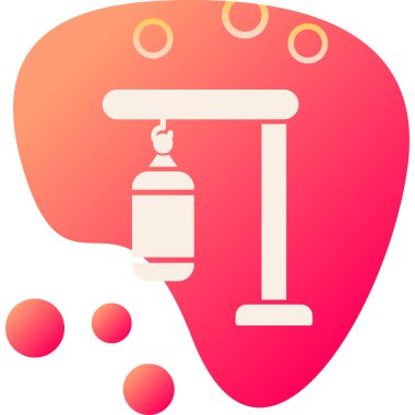 Boks çantası ikon vektör illüstrasyonu