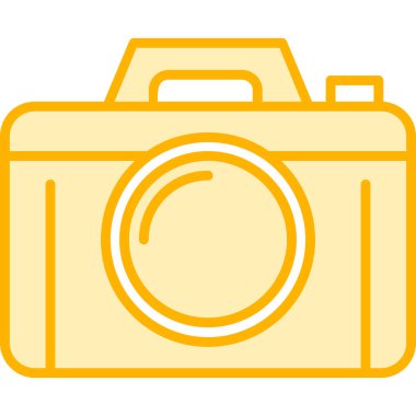 Bir kamera simgesinin vektör illüstrasyonu 