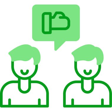 Takım beyin fırtınası fikirleri simgesi, vektör illüstrasyonu basit tasarım