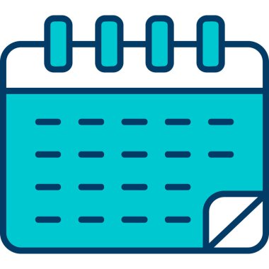 Takvim simgesi, vektör illüstrasyonu basit tasarım