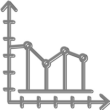 Büyüme grafiği Web simgesi basit illüstrasyon  
