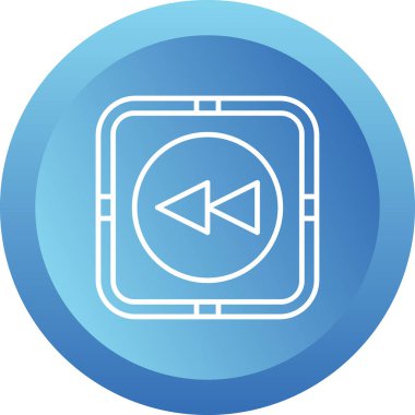 Hızlı Geri Dönüş simgesinin vektör illüstrasyonu 