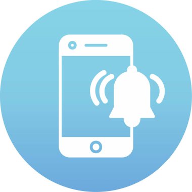 telefon bildirim simgesi, vektör illüstrasyonu basit tasarım