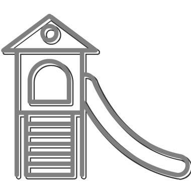 Oyun parkı. Web simgesi basit illüstrasyon