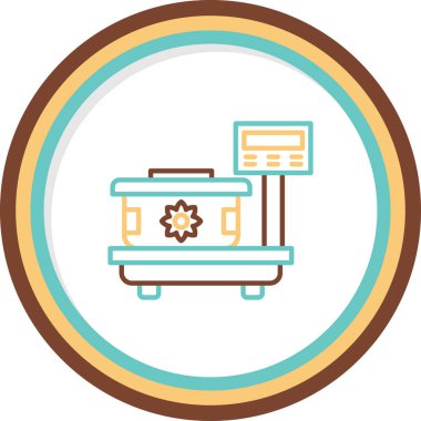 Web vektör simgesi tartılıyor. resimleme 