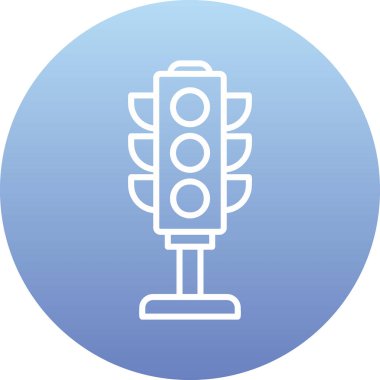 Trafik ışığı. Web simgesi basit illüstrasyon