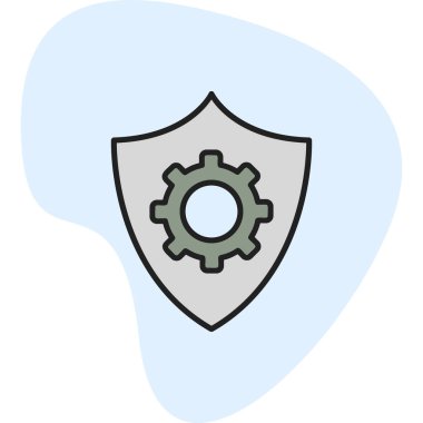 Veri koruma simgesi, vektör çizim                  