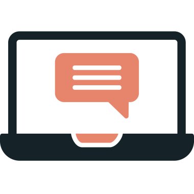 Çevrimiçi İletişim simgesi vektör illüstrasyonu