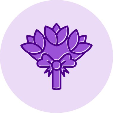 Çiçek buketi. Web simgesi basit illüstrasyon