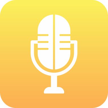 mikrofon simgesi vektör illüstrasyonu 