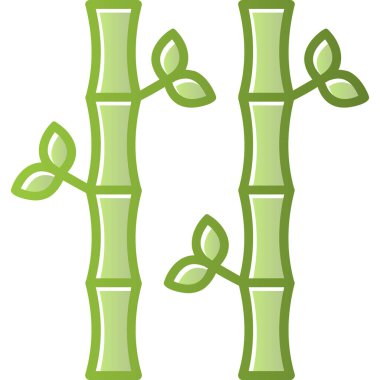 Bamboo icon, vector illustration simple design
