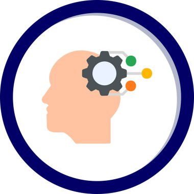 Düşünüyorum. Web simgesi basit illüstrasyon           