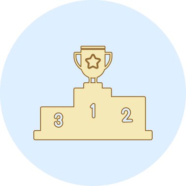 Kazanan kupa ikonu. özet çizimi 