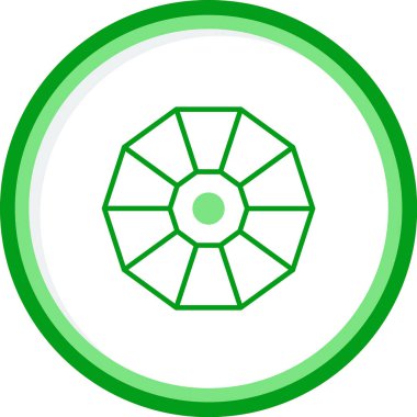On iki yüzlü. Web simgesi basit illüstrasyon