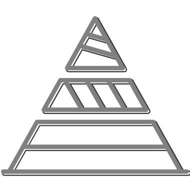 Piramit Grafik simgesi, vektör illüstrasyonu basit tasarım