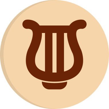 Lyre simgesinin vektör illüstrasyon tasarımı           