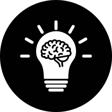 Fikir simgesinin vektör illüstrasyonu 