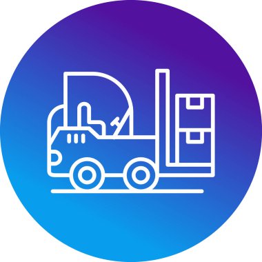 Modern Forklift simgesinin vektör çizimi         