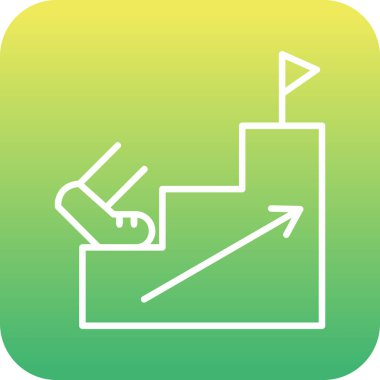 Adımlar web simgesinin vektör illüstrasyonu