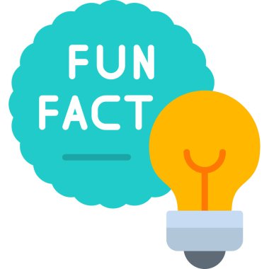 Eğlenceli Gerçekler konuşma balonu web simgesi, vektör illüstrasyonu