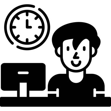 Sıkı Çalışma simgesi, vektör illüstrasyonu