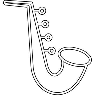 Saksafon. Web simgesi basit tasarım 