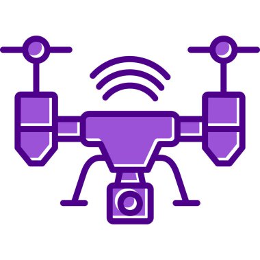 Drone simgesi vektör illüstrasyon tasarımı