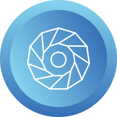 Çokyüzlü. Web simgesi basit illüstrasyon