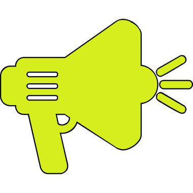 megafon web simgesi, vektör çizim 