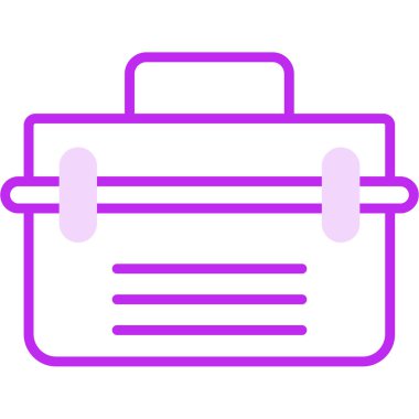 Alet çantası. Web simgesi basit illüstrasyon          