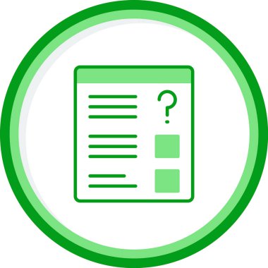 Quiz web simgesi vektör illüstrasyonu