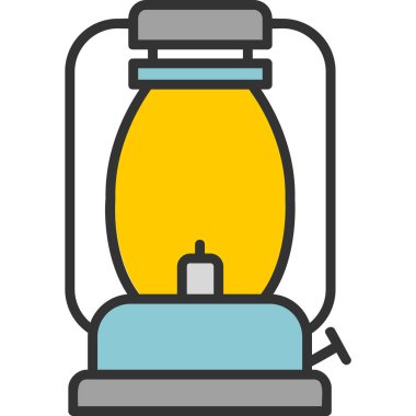 Gaz Lambası simgesinin vektör illüstrasyonu