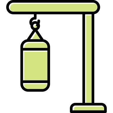 Boks çantası ikon vektör illüstrasyonu