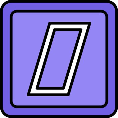 Paralelkenarlı modern simgenin vektör çizimi            