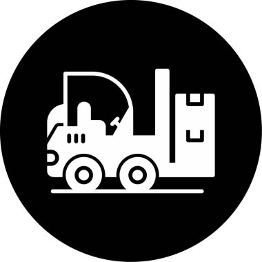 Modern Forklift simgesinin vektör çizimi         