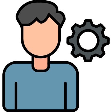 kişisel beceri simgesi, vektör illüstrasyonu basit tasarım