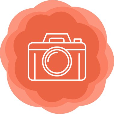 Bir kamera simgesinin vektör illüstrasyonu 