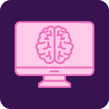 bilgisayar ekranı simgesi, vektör illüstrasyonu basit tasarım