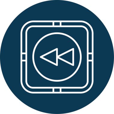 Hızlı Geri Dönüş simgesinin vektör illüstrasyonu 