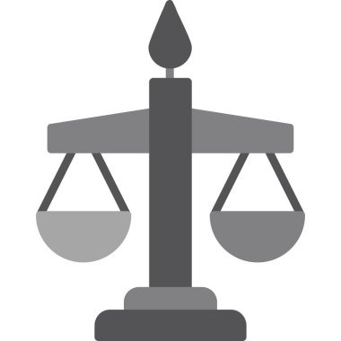 Ölçek simgesi, vektör illüstrasyonu basit tasarım