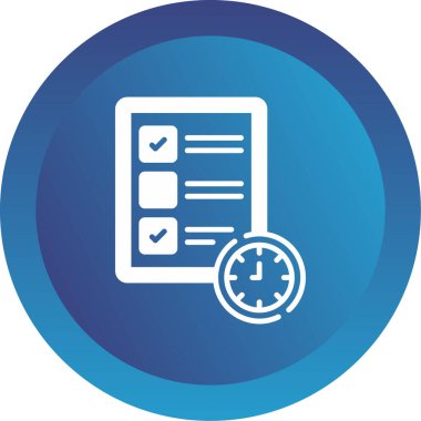 Kontrol listesi web simgesi, basit vektör illüstrasyonu