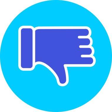 Hoşlanılmayan bir simgenin vektör illüstrasyonu 