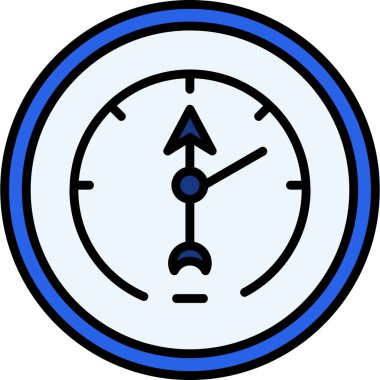 Barometre. Web simgesi basit illüstrasyon         