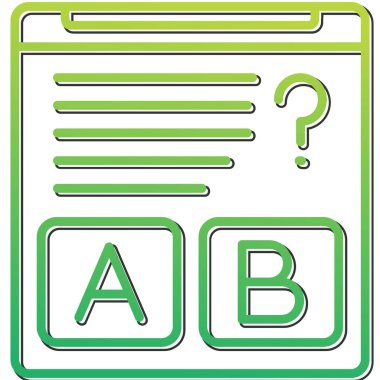 Quiz web simgesi vektör illüstrasyonu