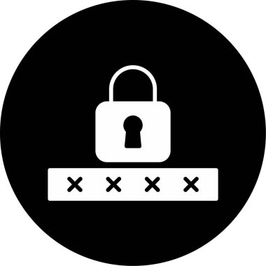 kilit düz simge vektör çizim