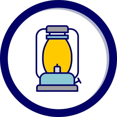 Gaz Lambası simgesinin vektör illüstrasyonu