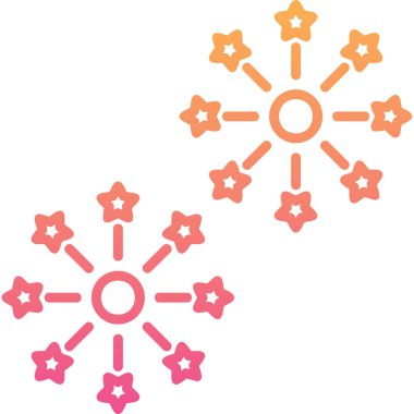 Havai fişek web simgesi, vektör illüstrasyonu 