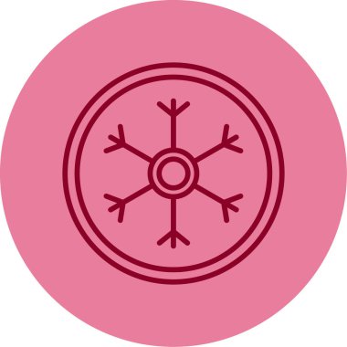 Kar tanesi. Web simgesi basit illüstrasyon 