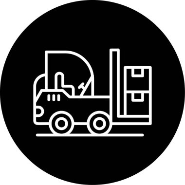 Modern Forklift simgesinin vektör çizimi         
